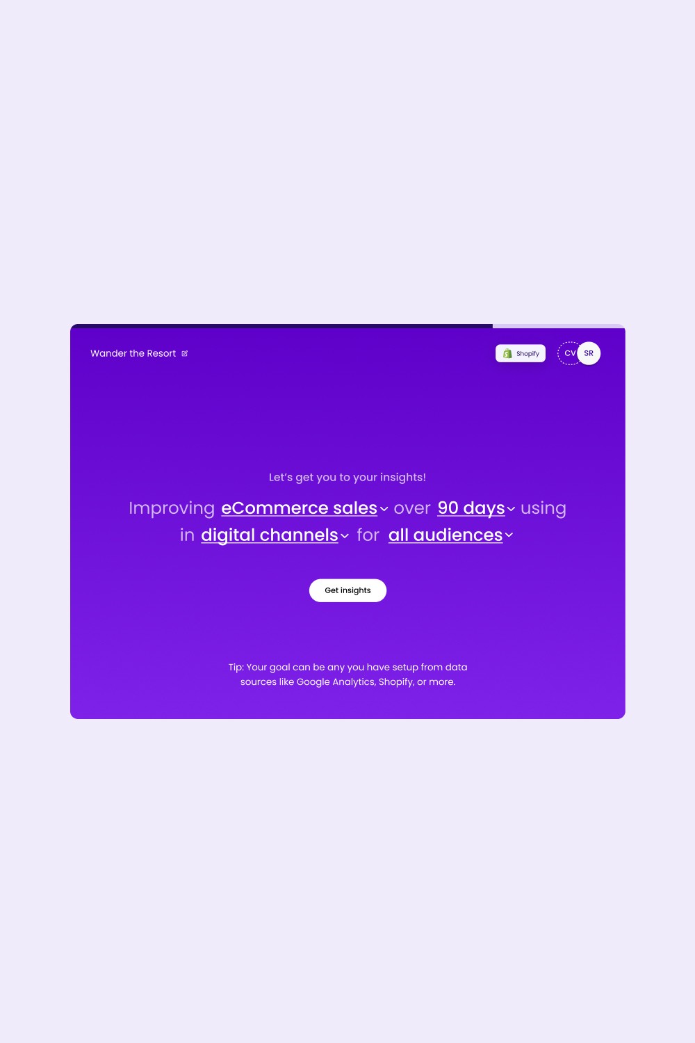 Clickvoyant digital product design screen, image 7 mobile version
