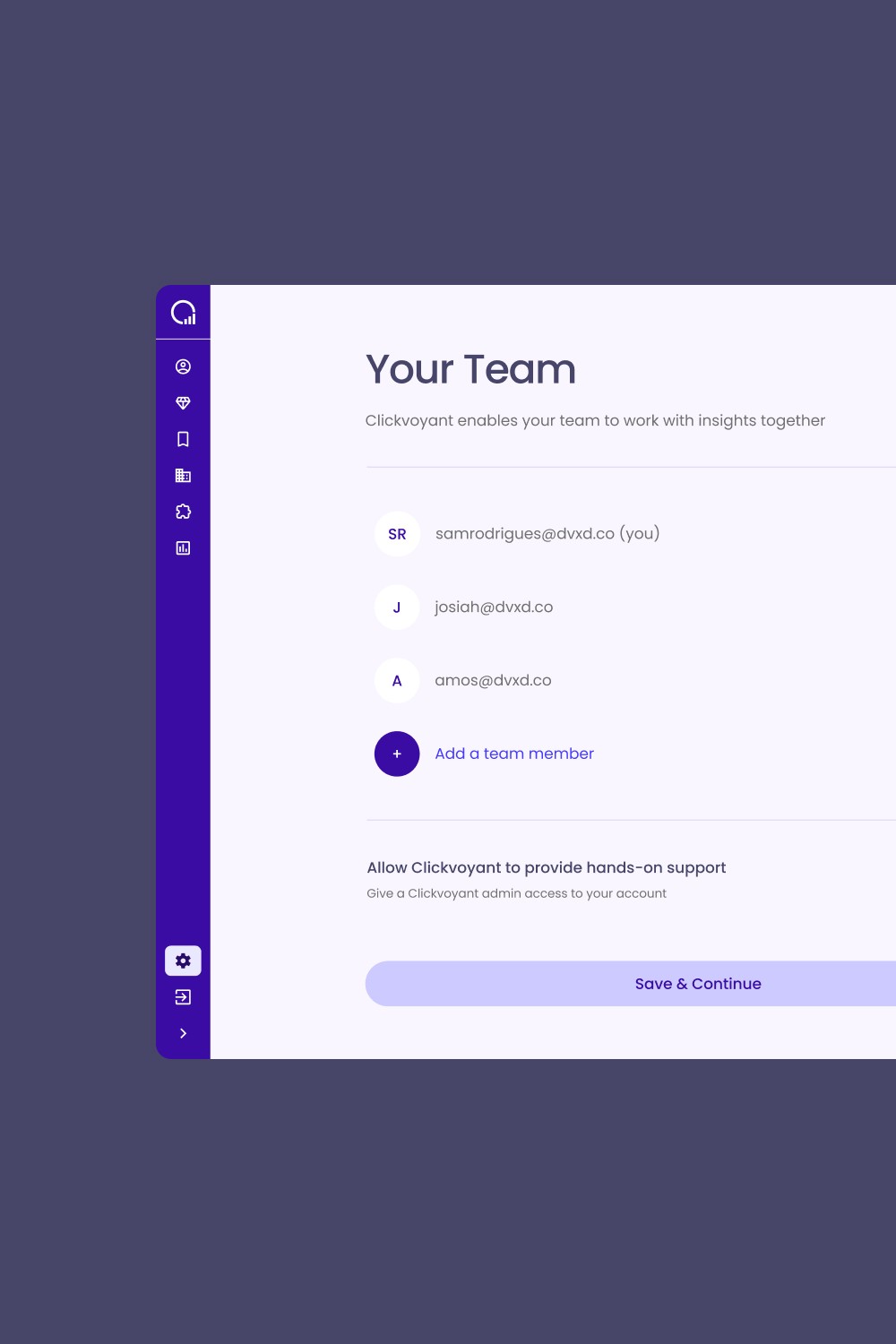 Clickvoyant digital product design screen, image 5 mobile version